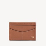 Hudson Slim Credit Card Holder Tan Milled Pebble