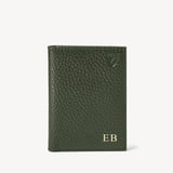 Double Fold Credit Card Holder Evergreen Pebble