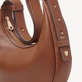 Soho Small Crescent Tan Milled Pebble