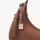Soho Small Crescent Tan Milled Pebble