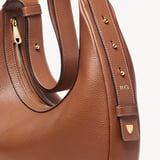 Soho Large Crescent Tan Milled Pebble