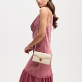 Mayfair®Clutch Ivory Patent Croc