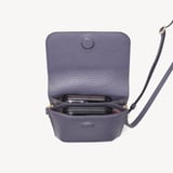 Duo Phone Crossbody Pouch Dusky Blue Pebble