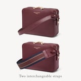 Camera Crossbody with Changeable Straps Garnet Pebble