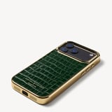 iPhone 18 Pro Max Case Deep Shine Evergreen Croc