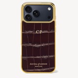 iPhone 18 Pro Max Case Deep Shine Amazon Brown Croc
