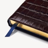 2027 A4 Day to Page Diary Deep Shine Amazon Brown Croc