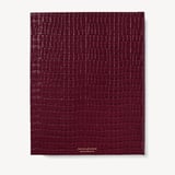 2027 A4 Week to View Diary Deep Shine Garnet Small Croc
