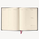 2027 A4 Week to View Diary Deep Shine Garnet Small Croc