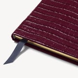 2027 A4 Week to View Diary Deep Shine Garnet Small Croc