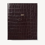 2027 A4 Week to View Diary Deep Shine Amazon Brown Croc