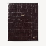 2027 A4 Week to View Diary Deep Shine Amazon Brown Croc