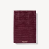 2027 A5 Day to Page Diary Deep Shine Garnet Small Croc