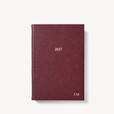 2027 A5 Day to Page Diary Garnet Pebble