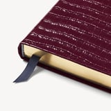 2027 A5 Day to Page Diary Deep Shine Garnet Small Croc