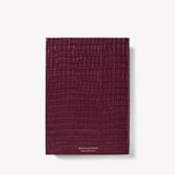 2027 A5 Week to View Diary Deep Shine Garnet Small Croc