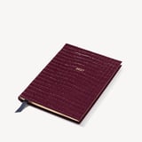 2027 A5 Week to View Diary Deep Shine Garnet Small Croc