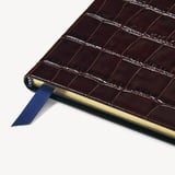 2027 A5 Week to View Diary Deep Shine Amazon Brown Croc