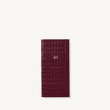 2027 Slim Pocket Diary Deep Shine Garnet Small Croc