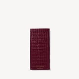 2027 Slim Pocket Diary Deep Shine Garnet Small Croc