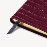 2027 Slim Pocket Diary Deep Shine Garnet Small Croc