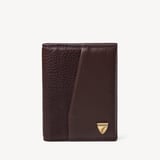 Heritage Double Fold Credit Card Holder Conker Pebble