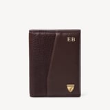 Heritage Double Fold Credit Card Holder Conker Pebble