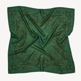 Lancashire Rose Silk Scarf Emerald Pure Silk