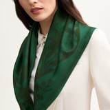 Lancashire Rose Silk Scarf Emerald Pure Silk