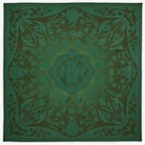 Lancashire Rose Silk Scarf Emerald Pure Silk