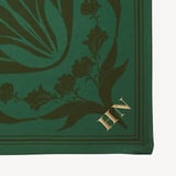 Lancashire Rose Silk Scarf Emerald Pure Silk