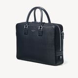 Mount Street Laptop Briefcase  Navy Saffiano