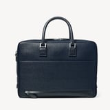 Mount Street Laptop Briefcase  Navy Saffiano