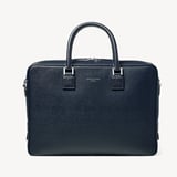 Mount Street Laptop Briefcase  Navy Saffiano