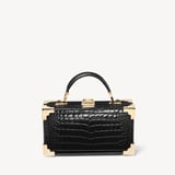 Trinket Box Black Patent Croc