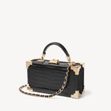 Trinket Box Black Patent Croc