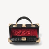 Trinket Box Black Patent Croc