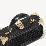 Trinket Box Black Patent Croc