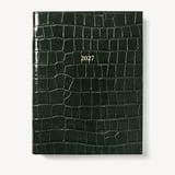 2027 A4 Day to Page Diary Deep Shine Evergreen Croc