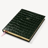 2027 A4 Day to Page Diary Deep Shine Evergreen Croc