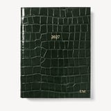 2027 A4 Day to Page Diary Deep Shine Evergreen Croc