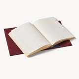 A5 Refillable Luxury Journal Garnet Pebble with Soft Suede Lining