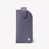 Glasses Case with Tab Dusky Blue Pebble