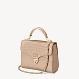 Midi Mayfair® Soft Taupe Patent Croc