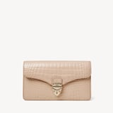 Mayfair®Clutch Soft Taupe Patent Croc