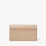 Mayfair®Clutch Soft Taupe Patent Croc