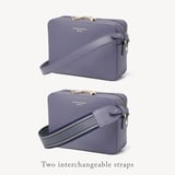 Camera Crossbody with Changeable Straps Dusky Blue Pebble