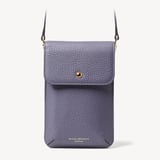 Duo Phone Crossbody Pouch Dusky Blue Pebble