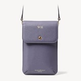 Duo Phone Crossbody Pouch Dusky Blue Pebble