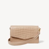 Eliza Clutch Soft Taupe Patent Croc